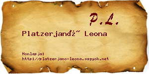 Platzerjanó Leona névjegykártya